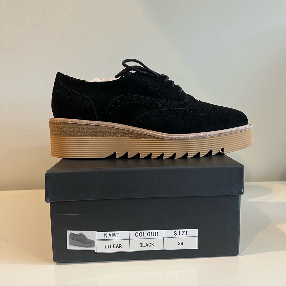 Silent D Tilear Suede Oxford Platform Shoes